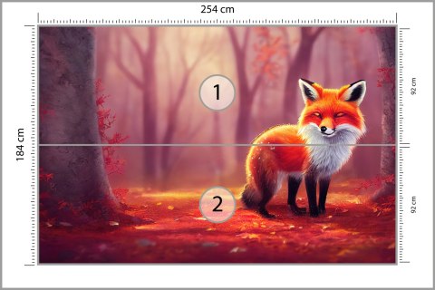 Fototapeta Woodland Fox In Autumn, Created With Ai, Artificial Intelligence Tapeta Samoprzylepna 254x184 FT-448486-SK4