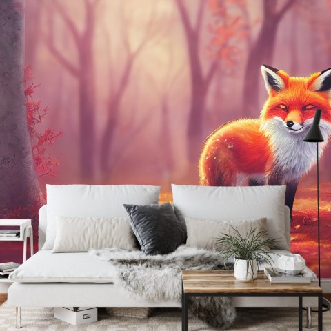 Fototapeta Woodland Fox In Autumn, Created With Ai, Artificial Intelligence Tapeta Samoprzylepna 450x300 FT-448486-SK450-300
