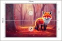Fototapeta Woodland Fox In Autumn, Created With Ai, Artificial Intelligence Vinyl Strukturalny 254x184 FT-448486-VS4