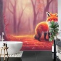 Fototapeta Woodland Fox In Autumn, Created With Ai, Artificial Intelligence Vinyl Strukturalny 400x280 FT-448486-VS400-280