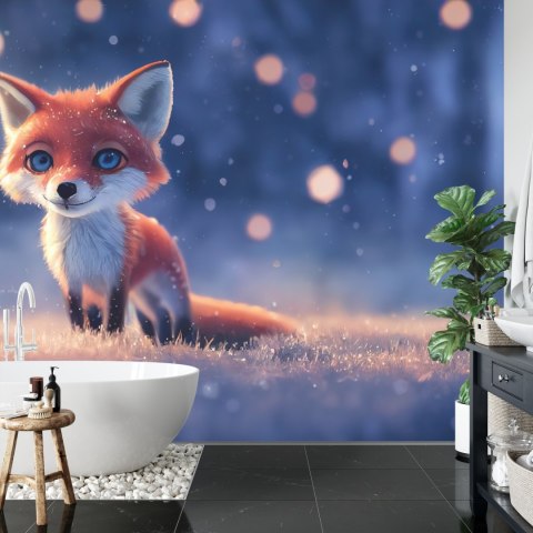 Fototapeta Woodland Fox In Winter Snow, Created With Ai, Artificial Intelligence Tapeta Samoprzylepna 405x270 FT-448487-SK405-27
