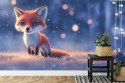 Fototapeta Woodland Fox In Winter Snow, Created With Ai, Artificial Intelligence Flizelina Zmywalna 400x280 FT-448487-VEML400-28