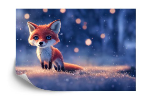 Fototapeta Woodland Fox In Winter Snow, Created With Ai, Artificial Intelligence Vinyl Gładki 416x290 FT-448487-VGXXXXL