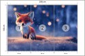 Fototapeta Woodland Fox In Winter Snow, Created With Ai, Artificial Intelligence Vinyl Strukturalny 208x146 FT-448487-VSXL