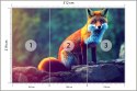 Fototapeta Fox Sitting In The Woods With Weird Eyes Flizelina 312x219 FT-448489-VEXXL