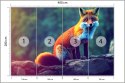 Fototapeta Fox Sitting In The Woods With Weird Eyes Flizelina 400x280 FT-448489-VE400-280