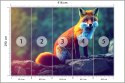 Fototapeta Fox Sitting In The Woods With Weird Eyes Vinyl Gładki 416x290 FT-448489-VGXXXXL