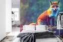 Fototapeta Fox Sitting In The Woods With Weird Eyes Vinyl Gładki 520x318 FT-448489-VGXXXXXL
