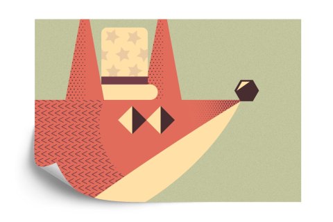 Fototapeta Of A Fox With A Hat Tapeta Samoprzylepna 400x280 FT-448490-SK400-280