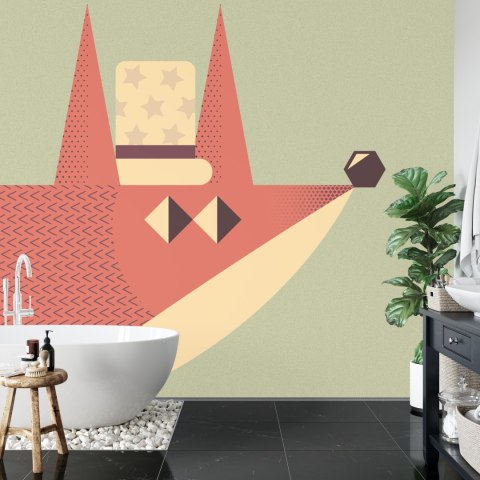 Fototapeta Of A Fox With A Hat Vinyl Strukturalny 180x120 FT-448490-VS180-120