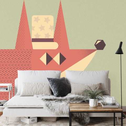 Fototapeta Of A Fox With A Hat Vinyl Strukturalny 416x254 FT-448490-VSXXXL