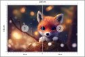 Fototapeta Red Fox Cub In The Snow Flizelina Zmywalna 208x146 FT-448493-VEMLXL