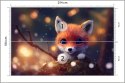 Fototapeta Red Fox Cub In The Snow Flizelina Zmywalna 254x184 FT-448493-VEML4