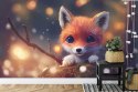 Fototapeta Red Fox Cub In The Snow Flizelina Zmywalna 270x180 FT-448493-VEML270-180