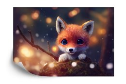 Fototapeta Red Fox Cub In The Snow Flizelina Zmywalna 400x280 FT-448493-VEML400-280