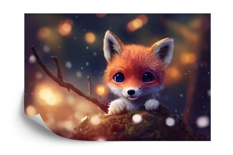 Fototapeta Red Fox Cub In The Snow Vinyl Gładki 520x318 FT-448493-VGXXXXXL