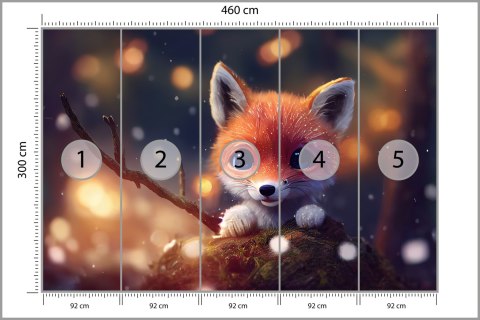 Fototapeta Red Fox Cub In The Snow Vinyl Strukturalny 460x300 FT-448493-VS12