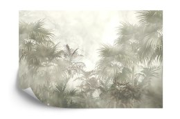 Fototapeta Tropical Trees And Leaves In Foggy Forest Wallpaper Design - 3D Flizelina 400x280 FT-448496-VE400-280