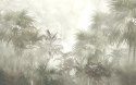 Fototapeta Tropical Trees And Leaves In Foggy Forest Wallpaper Design - 3D Flizelina Zmywalna 368x254 FT-448496-VEML8
