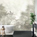 Fototapeta Tropical Trees And Leaves In Foggy Forest Wallpaper Design - 3D Tapeta Samoprzylepna 368x254 FT-448496-SK8