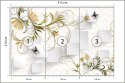 Fototapeta Abstract Floral And Butterfly Background With Frame For 3D Living Room Bedroom Tv 3D Wallpaper Home Decoration Mural 