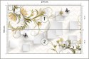 Fototapeta Abstract Floral And Butterfly Background With Frame For 3D Living Room Bedroom Tv 3D Wallpaper Home Decoration Mural 