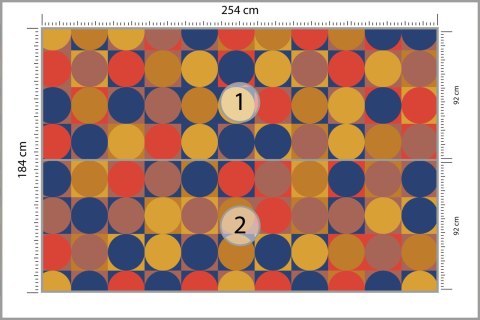 Fototapeta Retro Pattern, Geometric Colorful Abstract Flizelina 254x184 FT-448507-V4