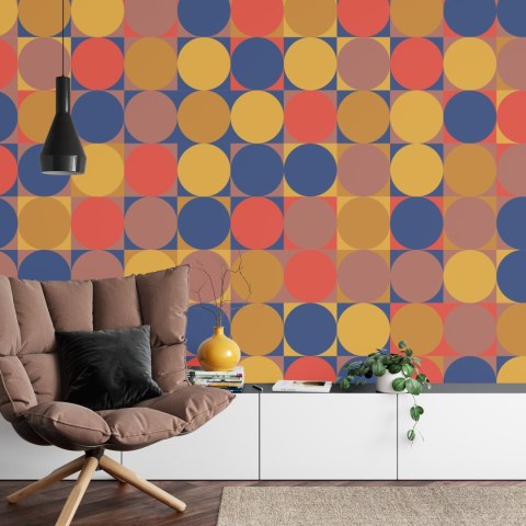 Fototapeta Retro Pattern, Geometric Colorful Abstract Vinyl Strukturalny 400x280 FT-448507-VS400-280