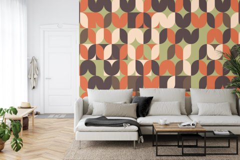 Fototapeta Retro Pattern, Geometric Colorful Abstract Vinyl Gładki 400x280 FT-448508-VG400-280