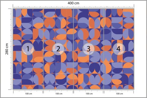 Fototapeta Retro Pattern, Geometric Colorful Abstract Flizelina Zmywalna 400x280 FT-448509-VEML400-280