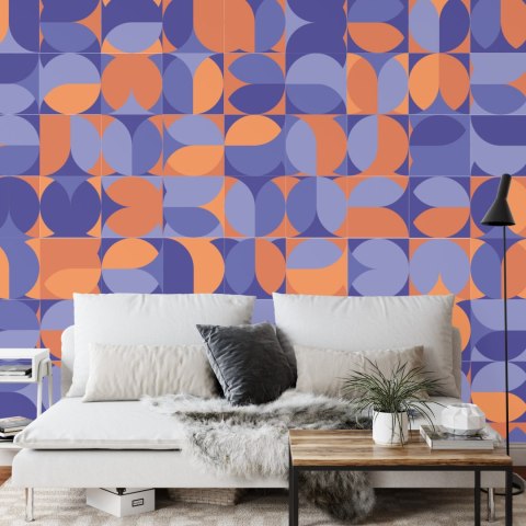 Fototapeta Retro Pattern, Geometric Colorful Abstract Vinyl Gładki 405x270 FT-448509-VG405-270