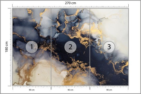 Fototapeta Marble Ink Abstract Art From Exquisite Original Painting For Abstract Background . Painting Was Painted Pattern Of Om