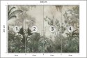 Fototapeta Tropical Trees And Leaves Wallpaper Design In Foggy Forest - 3D Tapeta Samoprzylepna 368x254 FT-448525-SK8