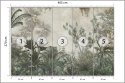Fototapeta Tropical Trees And Leaves Wallpaper Design In Foggy Forest - 3D Vinyl Gładki 405x270 FT-448525-VG405-270