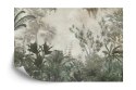 Fototapeta Tropical Trees And Leaves Wallpaper Design In Foggy Forest - 3D Vinyl Gładki 450x300 FT-448525-VG450-300