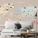 Fototapeta Animals World Map For Kids Wallpaper Design Flizelina 270x180 FT-448528-VE270-180