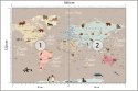 Fototapeta Animals World Map For Kids Wallpaper Design Flizelina Zmywalna 180x120 FT-448528-VEML180-120