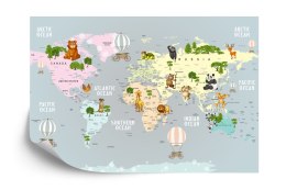 Fototapeta Animals World Map For Kids Wallpaper Design Flizelina 460x300 FT-448530-V12