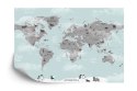 Fototapeta Animals World Map For Kids Wallpaper Design Flizelina Zmywalna 368x254 FT-448529-VEML8