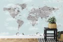 Fototapeta Animals World Map For Kids Wallpaper Design Flizelina Zmywalna 400x280 FT-448529-VEML400-280