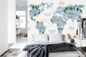 Fototapeta Animals World Map For Kids Wallpaper Design Flizelina 254x184 FT-448531-V4