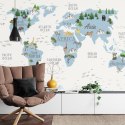 Fototapeta Animals World Map For Kids Wallpaper Design Flizelina 300x210 FT-448531-VE300-210