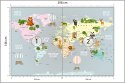 Fototapeta Animals World Map For Kids Wallpaper Design Flizelina Zmywalna 208x146 FT-448530-VEMLXL