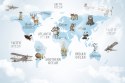 Fototapeta Animals World Map For Kids Wallpaper Design Flizelina 254x184 FT-448532-V4