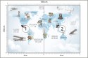 Fototapeta Animals World Map For Kids Wallpaper Design Tapeta Samoprzylepna 180x120 FT-448532-SK180-120