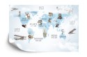 Fototapeta Animals World Map For Kids Wallpaper Design Flizelina Zmywalna 254x184 FT-448532-VEML4