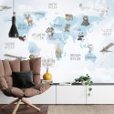 Fototapeta Animals World Map For Kids Wallpaper Design Flizelina Zmywalna 416x290 FT-448532-VEMLXXXXL