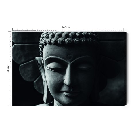Obraz Na Płótnie Głowa Buddy Canvas Naturalny 100x70 LB-2549-NC100-70