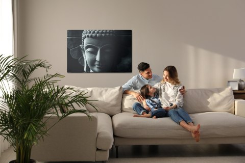 Obraz Na Płótnie Głowa Buddy Canvas Naturalny 120x80 LB-2549-NC120-80