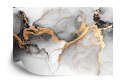 Fototapeta Black Gold Abstract Background Of Marble Liquid Ink Art Painting On Paper . Image Of Original Artwork Watercolor Alco